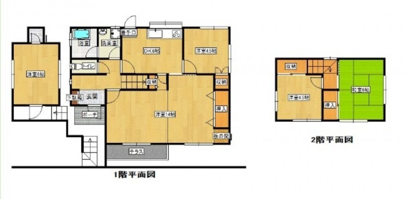 太宰府市国分、中古一戸建ての間取り画像です