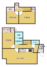 春日市白水ケ丘、中古一戸建ての間取り画像です