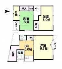 那珂川市片縄西、中古一戸建ての間取り画像です