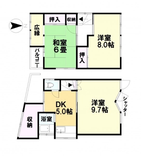 那珂川市片縄西、中古一戸建ての間取り画像です