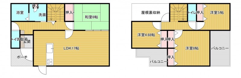 小郡市三国が丘、中古一戸建ての間取り画像です