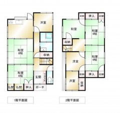 筑紫野市大字山口、中古一戸建ての間取り画像です