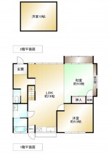 筑紫野市二日市北、中古一戸建ての間取り画像です