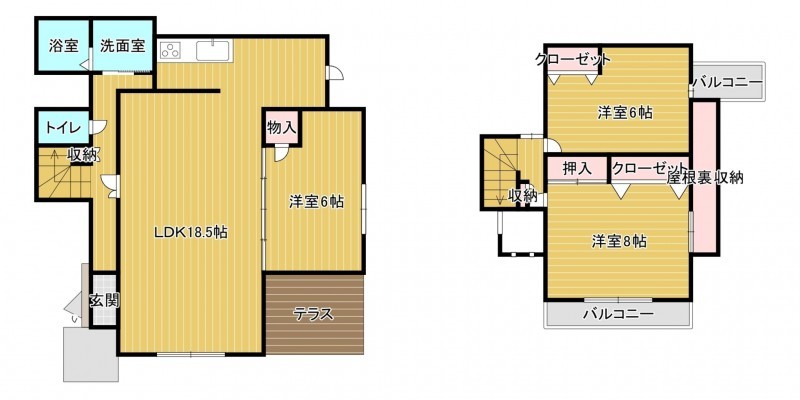 糟屋郡須惠町大字上須惠、中古一戸建ての間取り画像です