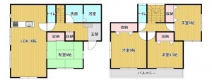 糟屋郡須惠町大字上須惠、中古一戸建ての間取り画像です