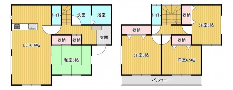 糟屋郡須惠町大字上須惠、中古一戸建ての間取り画像です