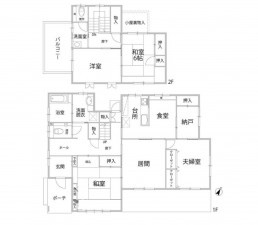 福岡市南区柏原、中古一戸建ての間取り画像です