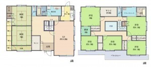 小郡市大保、中古一戸建ての間取り画像です