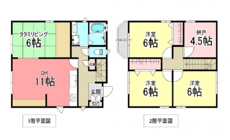 糟屋郡宇美町とびたけ、中古一戸建ての間取り画像です