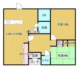 大野城市つつじケ丘、中古一戸建ての間取り画像です