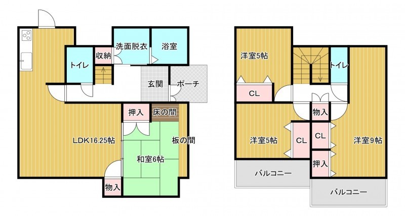 筑紫野市大字吉木、中古一戸建ての間取り画像です