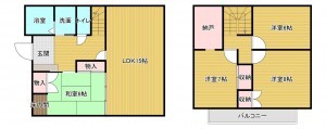 小郡市小郡、中古一戸建ての間取り画像です