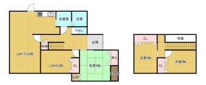 小郡市三国が丘、中古一戸建ての間取り画像です