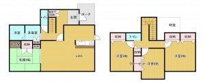 小郡市希みが丘、中古一戸建ての間取り画像です
