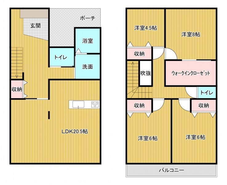 糸島市前原北、中古一戸建ての間取り画像です