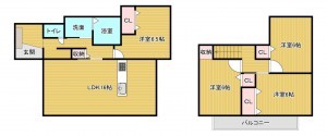 福岡市早良区内野、中古一戸建ての間取り画像です