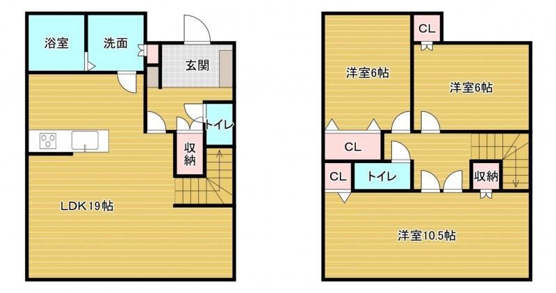 福岡市城南区南片江、中古一戸建ての間取り画像です