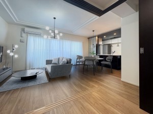 福岡市博多区、マンションの居間画像です