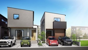 福岡市早良区原、新築一戸建ての完成予想図（外観）画像です