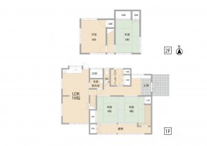 三養基郡みやき町、中古一戸建ての間取り画像です