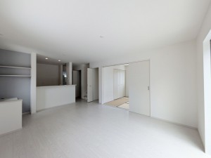 那珂川市今光、新築一戸建ての居間画像です