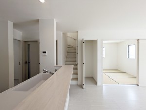 那珂川市今光、新築一戸建ての居間画像です