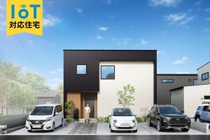 福岡市西区太郎丸、新築一戸建ての完成予想図（外観）画像です