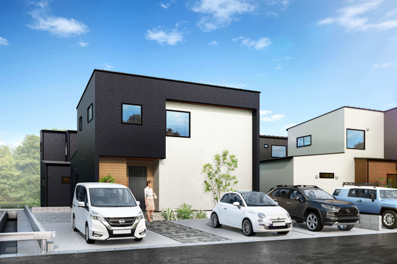 福岡市西区太郎丸、新築一戸建ての外観画像です