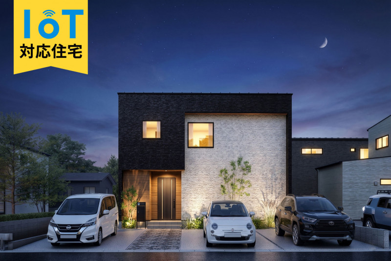 福岡市西区太郎丸、新築一戸建ての完成予想図（外観）画像です