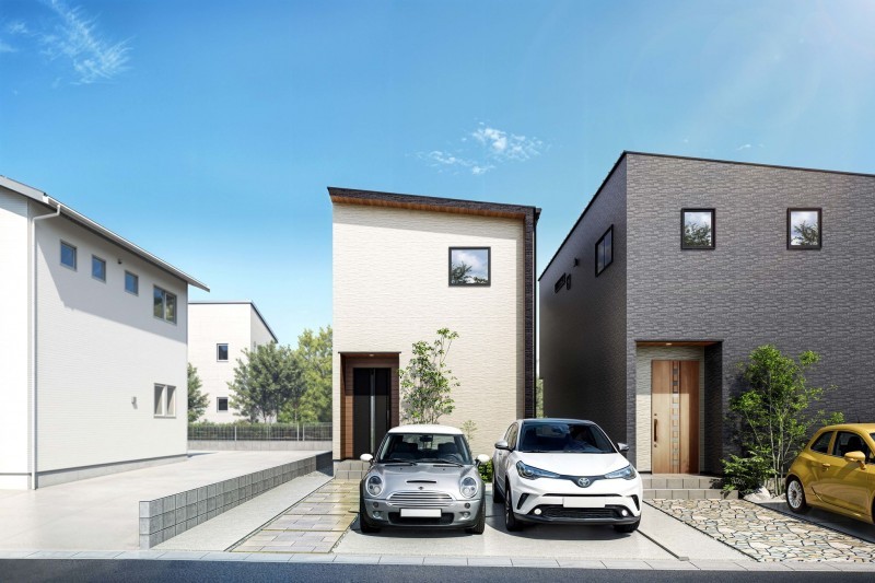 福津市西福間、新築一戸建ての外観画像です