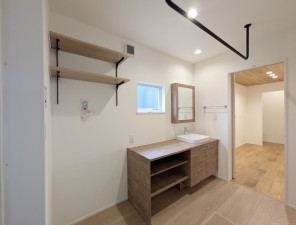 福津市西福間、新築一戸建ての洗面画像です