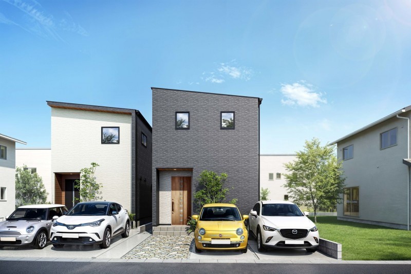 福津市西福間、新築一戸建ての外観画像です