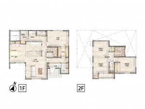 福岡市西区太郎丸、新築一戸建ての間取り画像です