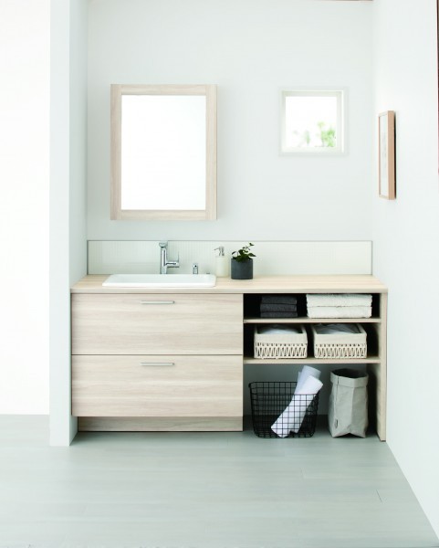 福岡市西区太郎丸、新築一戸建ての洗面画像です