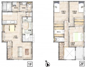 福岡市早良区飯倉、新築一戸建ての間取り画像です