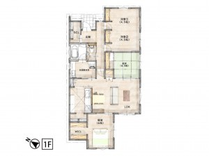 三養基郡みやき町東尾、新築一戸建ての間取り画像です