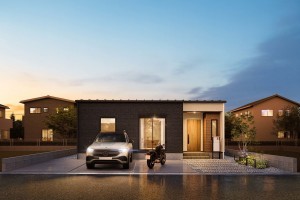 神埼市神埼町本堀、新築一戸建ての完成予想図（外観）画像です