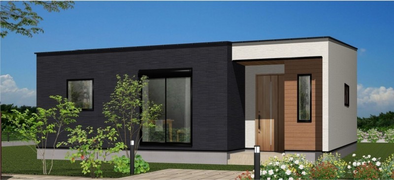 神埼市神埼町本堀、新築一戸建ての完成予想図（外観）画像です