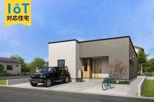 神埼市神埼町本堀、新築一戸建ての完成予想図（外観）画像です