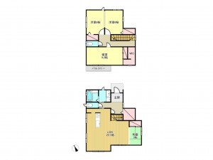 太宰府市高雄、中古一戸建ての間取り画像です