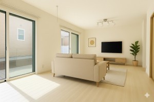 久留米市善導寺町与田、中古一戸建ての居間画像です