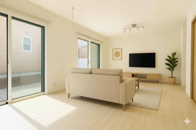 久留米市善導寺町与田、中古一戸建ての居間画像です