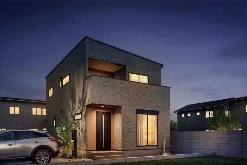 糸島市前原南、新築一戸建ての外観画像です