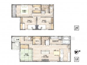 筑紫野市大字筑紫、新築一戸建ての間取り画像です