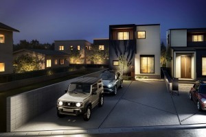 筑紫野市大字筑紫、新築一戸建ての完成予想図（外観）画像です