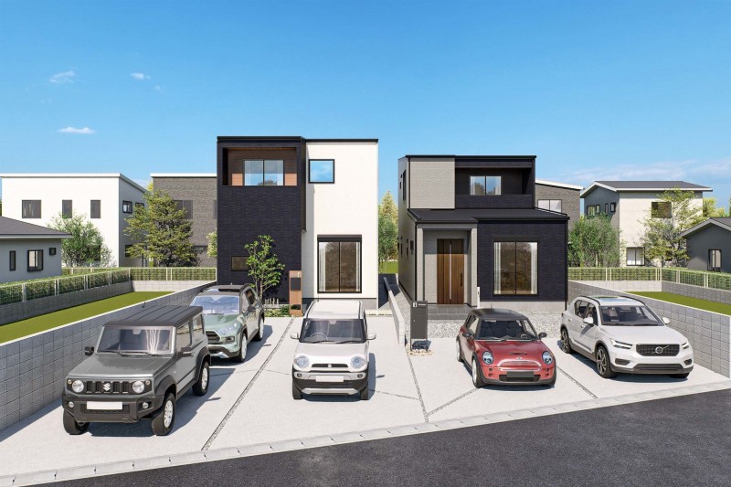 筑紫野市大字筑紫、新築一戸建ての完成予想図（外観）画像です