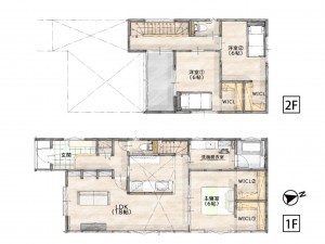 筑紫野市大字筑紫、新築一戸建ての間取り画像です