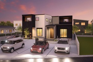 筑紫野市大字筑紫、新築一戸建ての完成予想図（外観）画像です