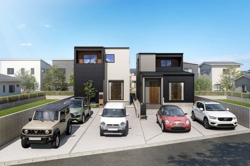 筑紫野市大字筑紫、新築一戸建ての完成予想図（外観）画像です