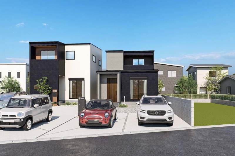 筑紫野市大字筑紫、新築一戸建ての外観画像です